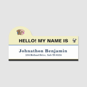 Identifikation von Mädchennamen für Kinder/Junge Namensschild
