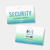 Identifikation von Sicherheitsmitarbeitern Einfach Ausweis (Vorder- & Rückseite)