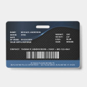 Identifikationsnummer des Polizeibeamten für Straf Ausweis (Rückseite)