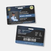 Identifikationsnummer des Polizeibeamten für Straf Ausweis (Vorder- & Rückseite)