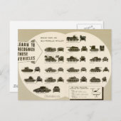Identifikationstabelle WWII Mitteltanks Postkarte (Vorne/Hinten)