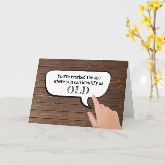 Identifizieren als alt in der Sprechblase Karte (Gelbe Blume)