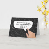 Identifizieren als alt in der Sprechblase Karte (Gelbe Blume)