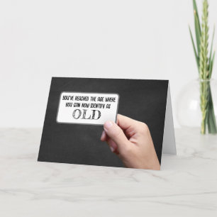 Identifizieren als altes Zeichen mit der Hand Karte