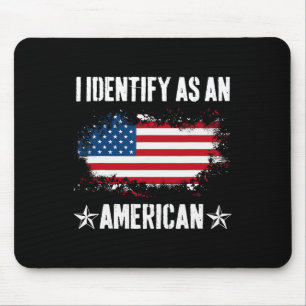 Identifizieren als amerikanische Flagge stolz US-A Mousepad