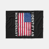 Identifizieren als nicht-Bidenary Patriot American Fleecedecke (Vorderseite (Horizontal))