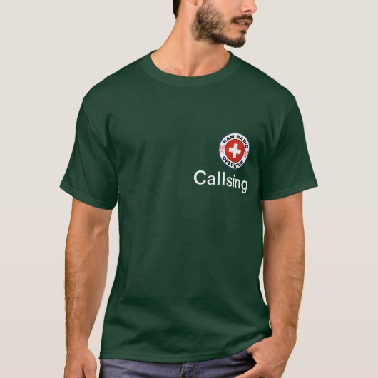 Identifizieren des Ham Radio Operator Schweiz T-Shirt (Vorderseite)