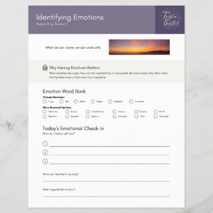 Identifizieren & Erkennen von Emotionen Tabelle Flyer