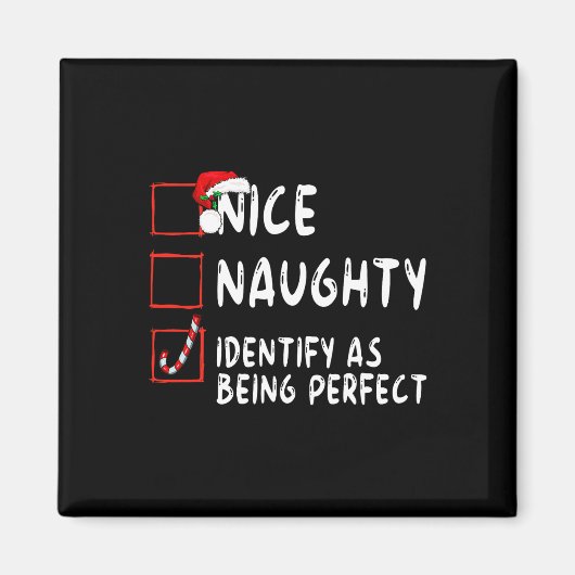 Identifizieren Sie als perfekt funny Naughty Nice Magnet (Vorne)
