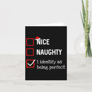 Identifizieren Sie sich als perfekte Fun Naughty N Karte