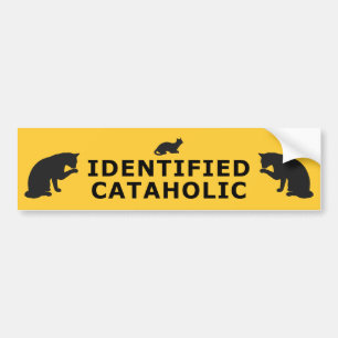Identifizierte Cataholic Katzen-liebevolle Person Autoaufkleber
