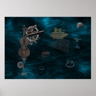 Identifizierte fliegende Violinen Poster