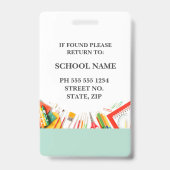 Identifiziertes Abzeichen für den Rainbow-School-L Ausweis (Rückseite)