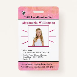 Identifizierungskarte Boy Girl Child Foto Custom Ausweis