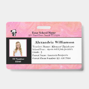 Identifizierungskarte Boy Girl Child Foto Custom Ausweis