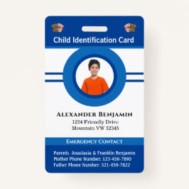 Identifizierungskarte Boy Girl Child Foto Custom Ausweis