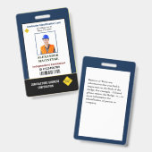 Identifizierungskarte für das Foto des Mitarbeiter Ausweis (Front & Back)