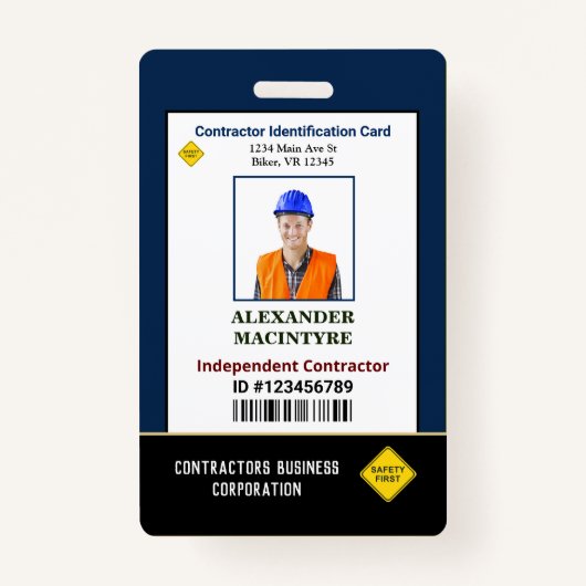 Identifizierungskarte für das Foto des Mitarbeiter Ausweis (Vorderseite)