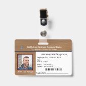 Identifizierungskarte für den Mitarbeiter Ausweis (Vorderseite mit Clip)