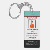 Identifizierungskarte für die medizinische Warnmel Schlüsselanhänger (Vorderseite links)