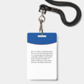 Identifizierungskarte für Kindermädchen personalis Ausweis (Back with Lanyard)