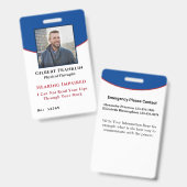 Identifizierungskarten für Mitarbeiter-Foto Ausweis (Vorder- & Rückseite)