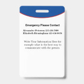 Identifizierungskarten für Mitarbeiter-Foto Ausweis (Rückseite)