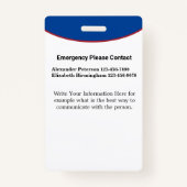 Identifizierungskarten für Mitarbeiter-Foto Ausweis (Rückseite)