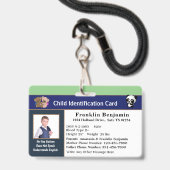 Identifizierungskarten Kinderkindliches Foto Ausweis (Vorderseite mit Lanyard)