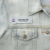 Identifizierungskennzeichnung des Mitarbeiters Namensschild (Beispiel)