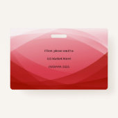 Identifizierungsnummer des Abstrakten Fotos Ausweis (Rückseite)