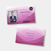 Identifizierungsnummer des Abstrakten Fotos in Ros Ausweis (Vorder- & Rückseite)