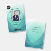 Identifizierungsnummer des aquamarinen Abstrakten  Ausweis (Vorder- & Rückseite)