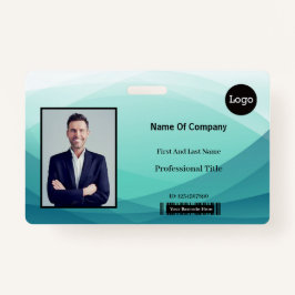 Identifizierungsnummer des aquamarinen Abstrakten  Ausweis