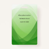 Identifizierungsnummer des grünen Abstrakten Mitar Ausweis (Rückseite)