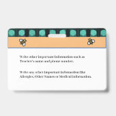 Identifizierungsnummer des Kindes Personalisieren  Ausweis (Rückseite)