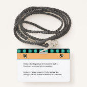 Identifizierungsnummer des Kindes Personalisieren  Ausweis (Rückseite mit Schlüsselband)