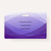 Identifizierungsnummer des lila Abstrakten Fotos Ausweis (Rückseite)