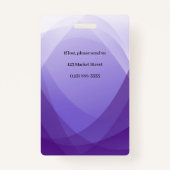 Identifizierungsnummer des lila Abstrakten Mitarbe Ausweis (Rückseite)