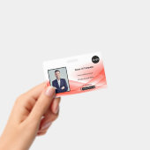 Identifizierungsnummer des Red Wave Design Fotos Ausweis (Handheld)