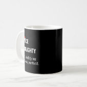 Identify As Perfect Funny Naughty Nice List Christ Kaffeetasse (Vorderseite Links)
