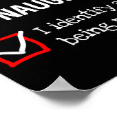 Identify As Perfect Funny Naughty Nice List Christ Poster (Ecke)