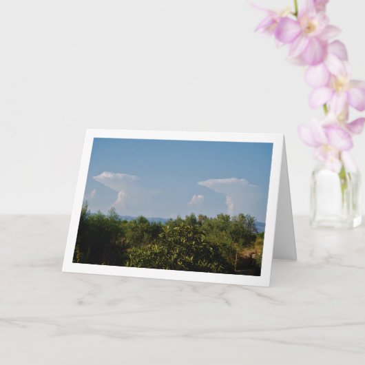 Identische Twin Clouds Landschaft Karte (Orchidee)