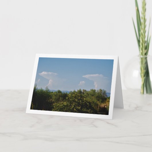 Identische Twin Clouds Landschaft Karte (Vorderseite)