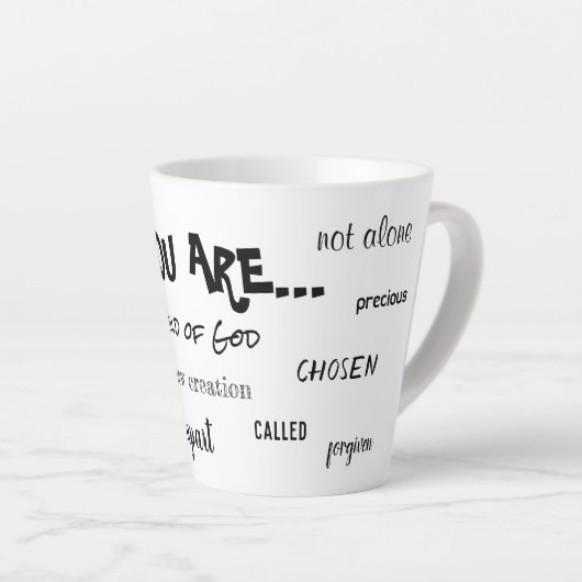 Identität in der christlichen Tasse (Rechte Ecke)