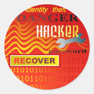 Identitäts-Diebstahl Runder Aufkleber