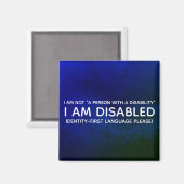Identitätsbehinderung Magnet (Vorderseite/Rückseite)