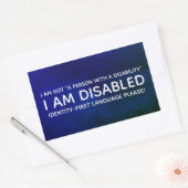 Identitätsbehinderung Rechteckiger Aufkleber (Umschlag)