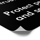 Identitätsdiebstahl-Sicherheitspatron Poster (Ecke)