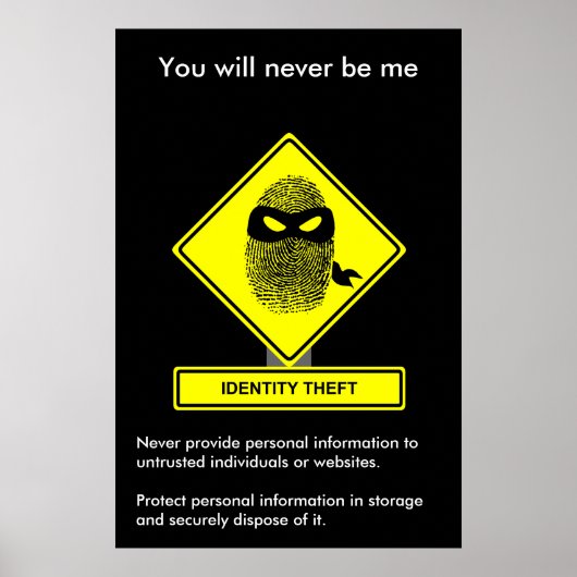 Identitätsdiebstahl-Sicherheitspatron Poster (Vorne)